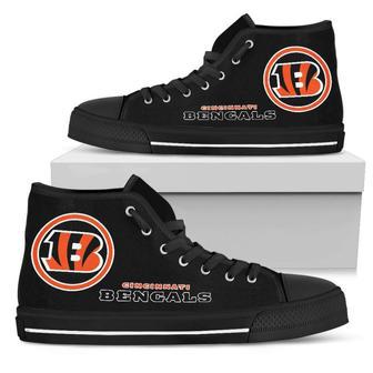 Circle Logo Cincinnati Bengals High Top Shoes | Favorety UK