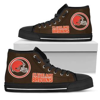 Circle Logo Cleveland Browns High Top Shoes | Favorety AU