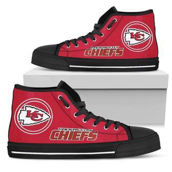 Circle Logo Kansas City Chiefs High Top Shoes | Favorety