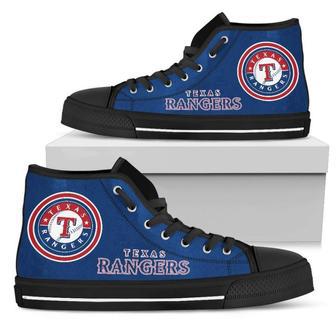 Circle Logo Texas Rangers High Top Shoes | Favorety DE