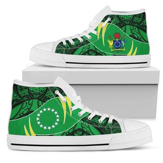 Cook Islands High Top Shoes - Symmetrical Lines - Monsterry