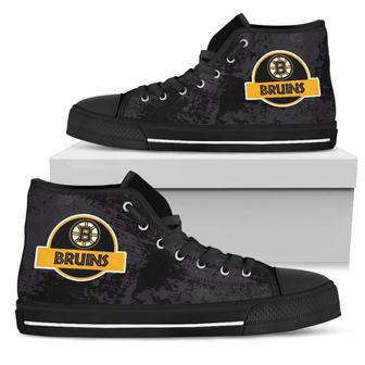 Cute Jurassic Park Boston Bruins High Top Shoes | Favorety CA