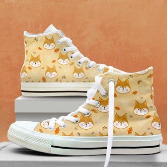 Cute Squirrel Face High Top Shoes, Unisex Sneakers, Men And Women High Top Sneakers - Monsterry DE