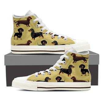 Dachshund High Top Shoes Sneakers - Monsterry