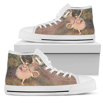 Dancer Taking a Bow by Degas High Top Shoes - Monsterry AU