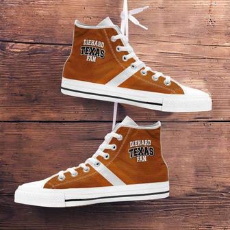 Diehard Texas Fan Canvas High Top Shoes - Monsterry