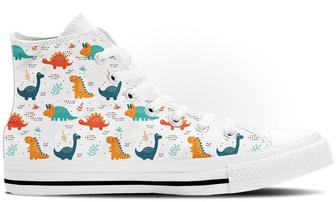 Dinosaur High Tops Canvas Shoes - Monsterry