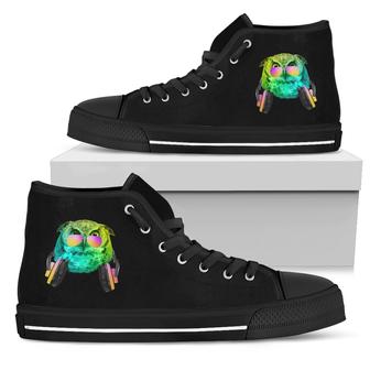 Dj Music Headphone Owl High Top Shoes - Monsterry UK