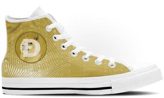 Dogecoin High Tops Canvas Shoes - Monsterry