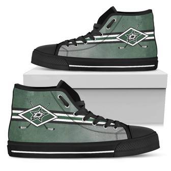 Double Stick Check Dallas Stars High Top Shoes | Favorety AU