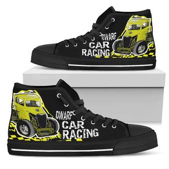 Dwarf Car Racing High Top Shoes Yellow - Monsterry CA
