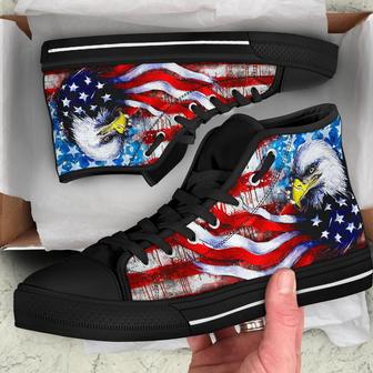Eagle American Flag High Top Shoes - Monsterry CA