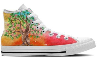 Eden White High Top Canvas Shoes - Monsterry