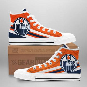 Edmonton Oilers High Top Shoes Custom Sneakers | Favorety DE