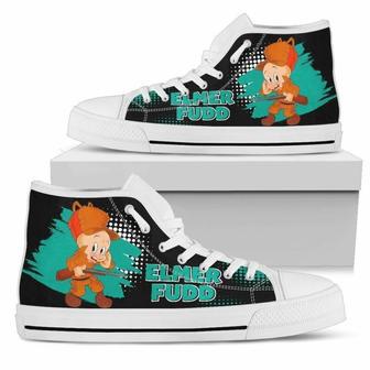 Elmer Fudd Sneakers High Top Shoes Looney Tunes Fan High Top Shoes | Favorety