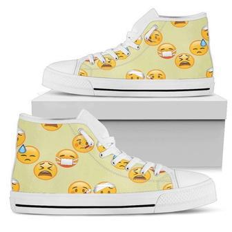 Emoji Sick Cute High Top Shoes | Favorety UK