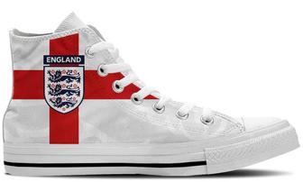 England White High Top Canvas Shoes - Monsterry AU
