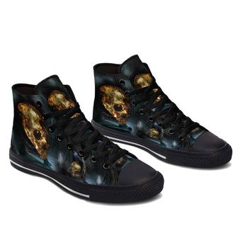 Fantasy Gold Skull High Top Shoes - Monsterry AU