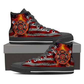 Fire Fighter High Top Shoes Sneakers - Monsterry UK