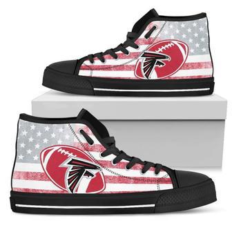 Flag Rugby Atlanta Falcons High Top Shoes | Favorety UK