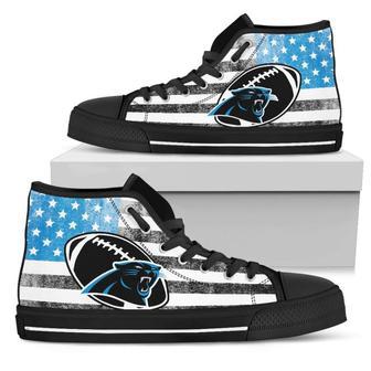 Flag Rugby Carolina Panthers High Top Shoes | Favorety AU