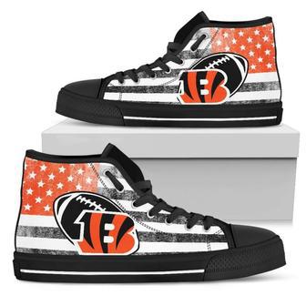 Flag Rugby Cincinnati Bengals High Top Shoes | Favorety AU