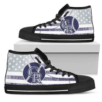 Flag Rugby Colorado Rockies High Top Shoes | Favorety AU