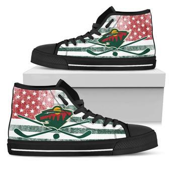 Flag Rugby Minnesota Wild High Top Shoes | Favorety UK