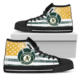 Flag Rugby Oakland Athletics High Top Shoes | Favorety CA