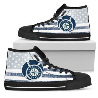 Flag Rugby Seattle Mariners High Top Shoes | Favorety AU