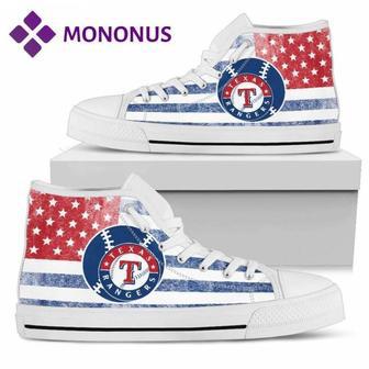 Flag Rugby Texas Rangers High Top Shoes White | Favorety