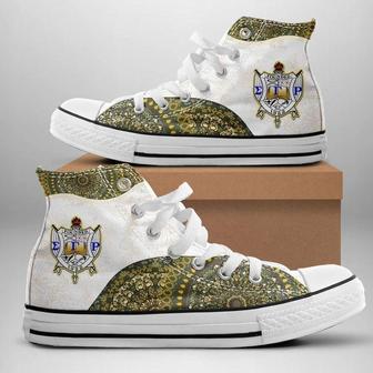 Floral Sigma Gamma Rho High Top Shoes - Monsterry CA