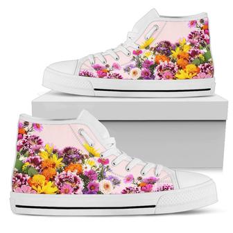 Florist Mens High Top Shoes Sneakers - Monsterry