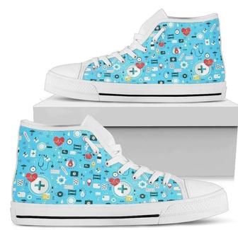 Funny Icon Nurse Women’S High Top Shoes Gift For Nurse High Top Shoes - Monsterry CA