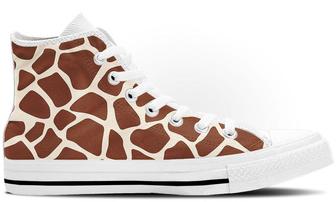 Giraffe Print High Tops Canvas Shoes - Monsterry AU