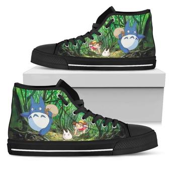 Go To Forest Totoro Sneakers High Top Shoes - Monsterry