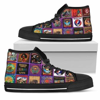 Grateful Dead Sneakers Album High Top Shoes Rock Band Fan High Top Shoes | Favorety