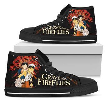 Grave Of The Fireflies Sneakers Ghibli High Top Shoes Fan High Top Shoes | Favorety CA