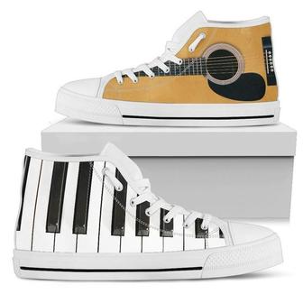 Guitar And Piano High Top Shoes - Monsterry AU