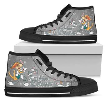 Her Bugs His Lola Sneakers Couple Bunny High Top Shoes High Top Shoes - Monsterry UK