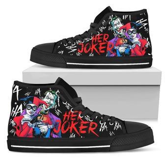 Her Joker His Harley Sneakers Couple High Top Shoes Gift High Top Shoes | Favorety CA