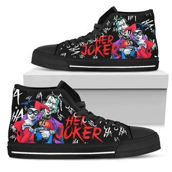 Her Joker His Harley Sneakers Couple High Top Shoes Gift High Top Shoes | Favorety AU