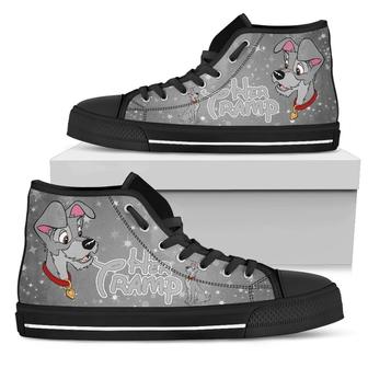 Her Tramp His Lady Sneakers Couple High Top Shoes High Top Shoes - Monsterry UK