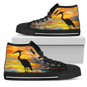 Heron Sunset by Tocher High Top Shoes - Monsterry