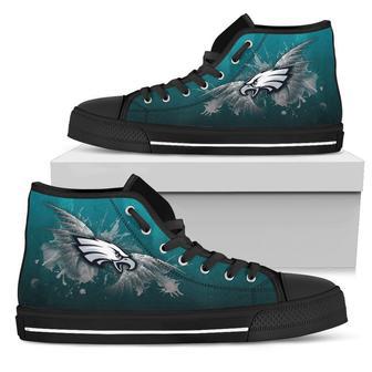 High Top Shoes Angel Wings Philadelphia Eagles | Favorety