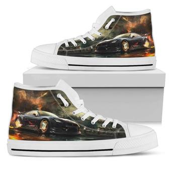 High Top Shoes - Race car - Monsterry