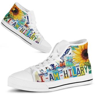 Hilary License Plate High Top Shoes - Monsterry AU
