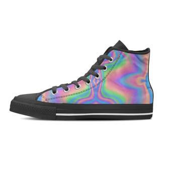Holographic Trippy Men's High Top Shoes - Monsterry UK