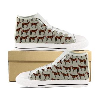 Horse Lovers Canvas High Top Shoes - Monsterry CA