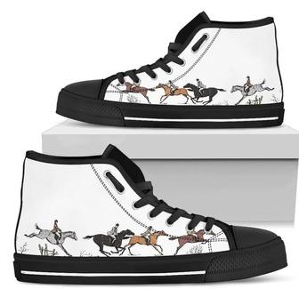 Horse Riding Lover Women'S High Top Shoes - Monsterry